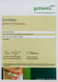 Zertifikat Prophylaxe